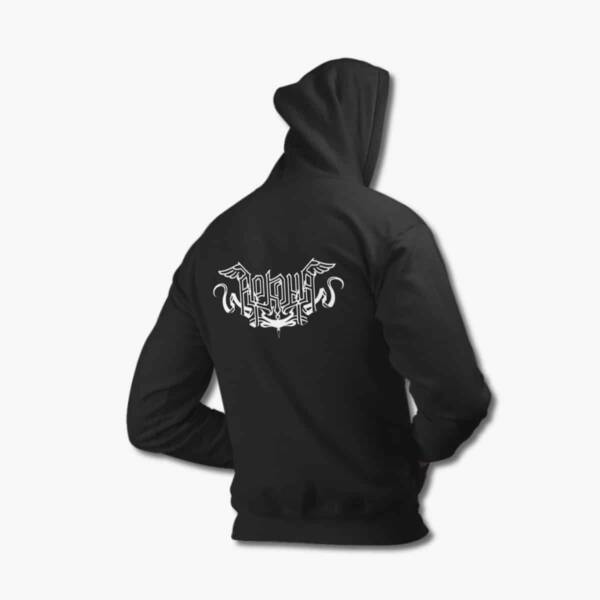 Arkona Zip Up Hoodie, Arkona Logo Black Zipper Hooded Sweatshirt