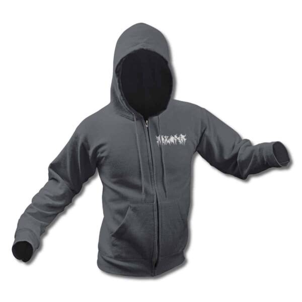 Arkona Zip Up Hoodie, Arkona Logo Charcoal Zipper Hooded Sweatshirt