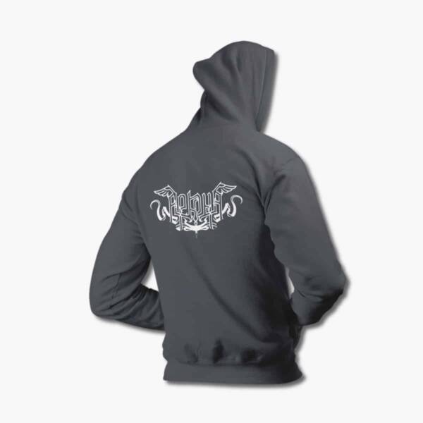 Arkona Zip Up Hoodie, Arkona Logo Charcoal Zipper Hooded Sweatshirt