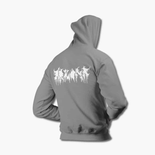 Arkona Zip Up Hoodie, Arkona Logo Grey Zipper Hooded Sweatshirt