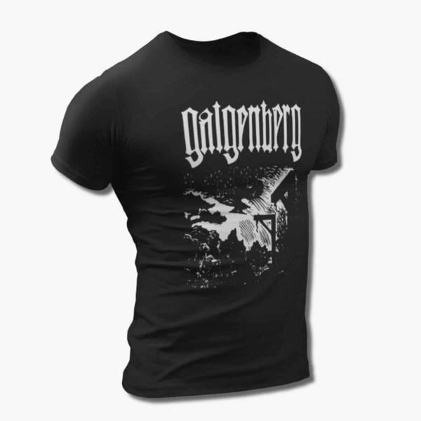 Galgenberg Band T-Shirt, Galgenberg Blutgrund Artwork Black Tee Shirt, Black Metal Merchandise