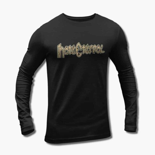 Hate Eternal Band Long Sleeve T-Shirt, Hate Eternal Logo Black Longsleeve Tee Shirt, Death Metal Merchandise