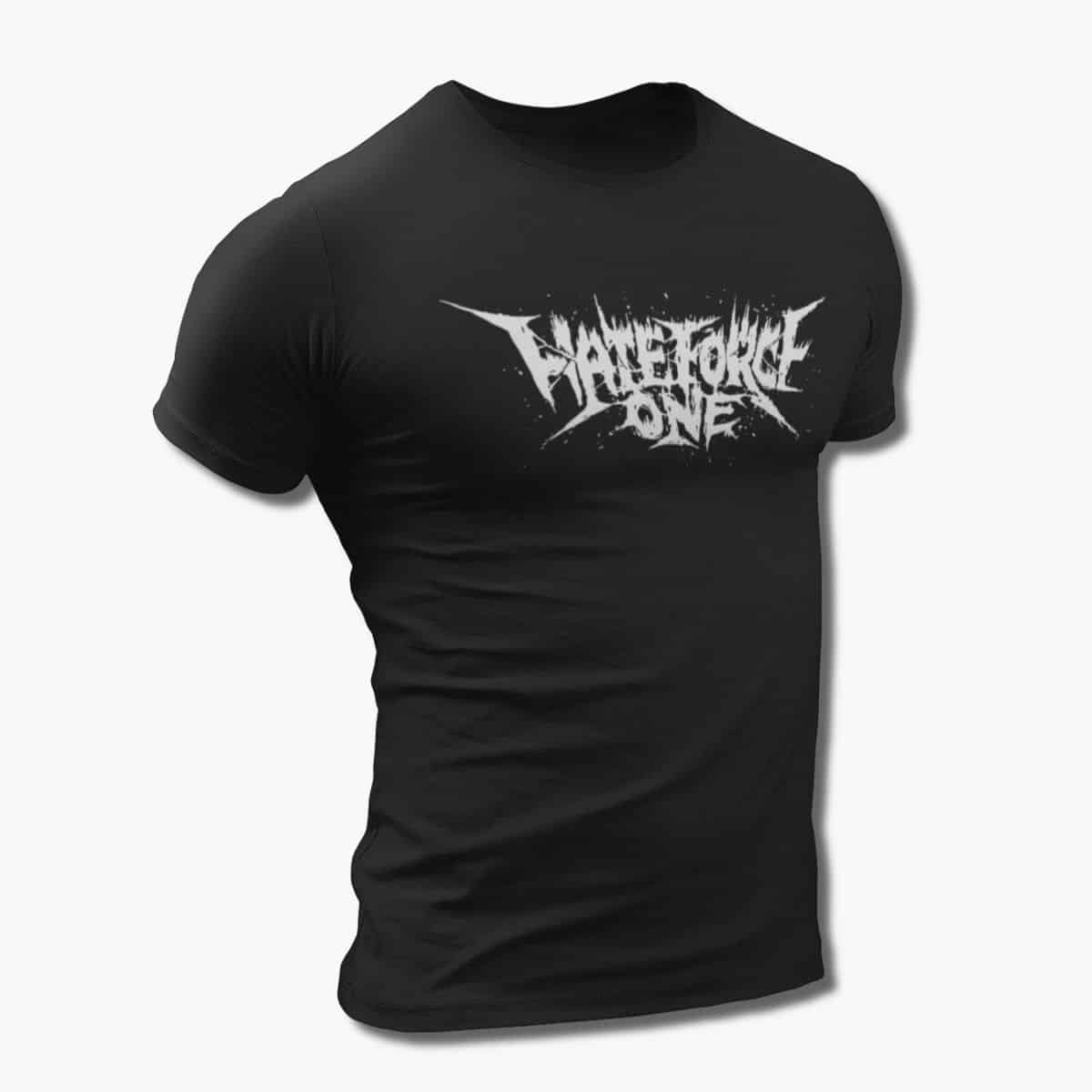 Hate Force One Band T-Shirt, Hate Force One Logo Black Tee Shirt, Death Metal, Thrash Metal Merchandise