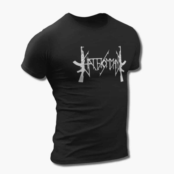 Hate Kommand Band T-Shirt, Hate Kommand Logo Black Tee Shirt, Black Metal Merchandise
