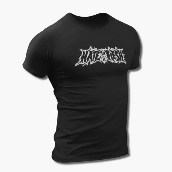 Hate in Flesh Band T-Shirt, Hate in Flesh Logo Black Tee Shirt, Melodic Death Metal Merchandise