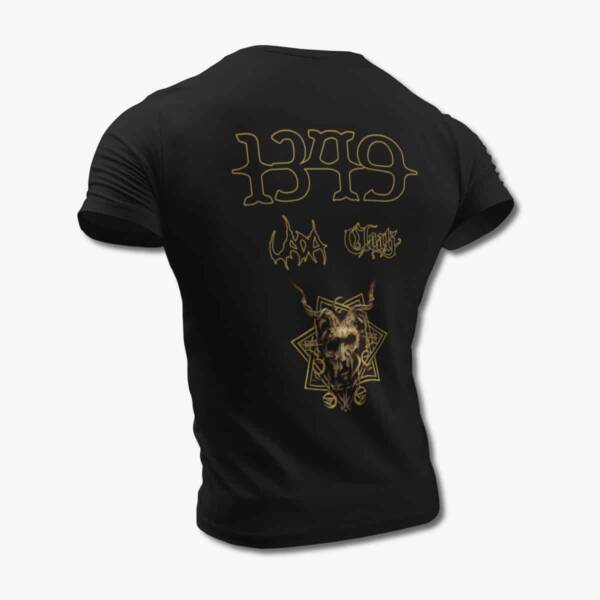 1349 Uada Cloak Tour T-Shirt, 1349 Uada Cloak Tour The Infernal Pathway Artwork Black Tee Shirt