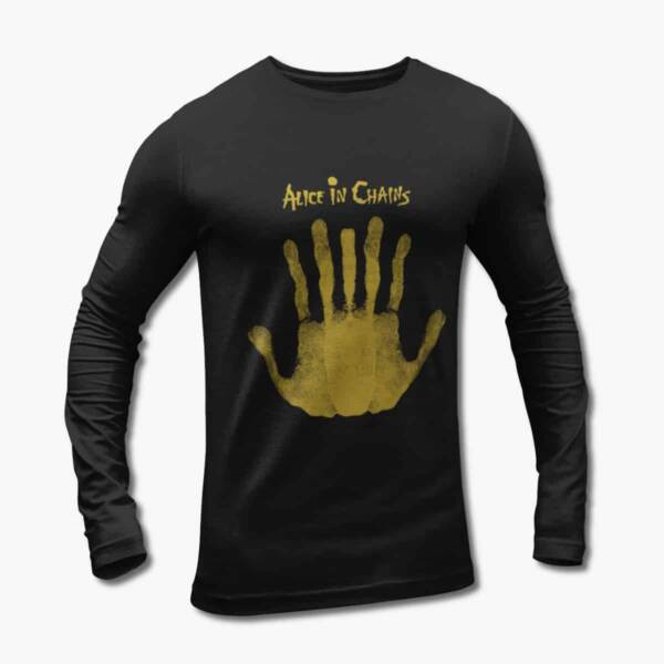 Alice In Chains Long Sleeve T-Shirt, Alice In Chains Stone Artwork Black Longsleeve Tee Shirt