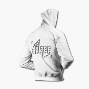 Bolzer Zip Up Hoodie, Bölzer Logo Zipper White Hooded Sweatshirt