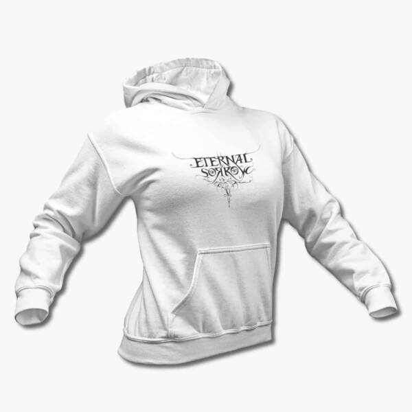 Eternal Sorrow Hoodie, Eternal Sorrow Logo White Hooded Sweatshirt