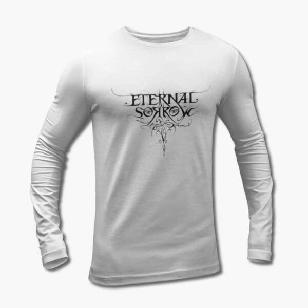 Eternal Sorrow Long Sleeve T-Shirt, Eternal Sorrow Logo White Longsleeve Tee Shirt