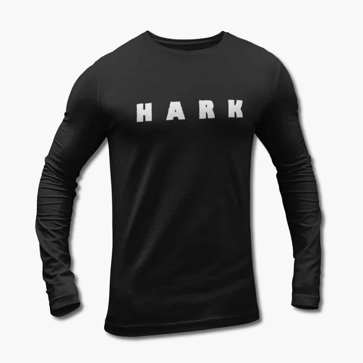 Hark Long Sleeve T-Shirt, Hark Logo Black Longsleeve Tee Shirt