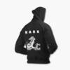 Hark Zip Up Hoodie, Hark Crystalline Artwork Black Zipper Hooded Pullover