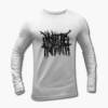 I Hate Humanity Long Sleeve T-Shirt, I Hate Humanity Logo White Longsleeve Tee Shirt, Brutal Death Metal, France, front