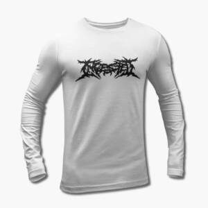 Ingested Long Sleeve T-Shirt, Ingested Logo White Longsleeve Tee Shirt, Slam Metal, Brutal Death Metal, Deathcore, United Kingdom, front