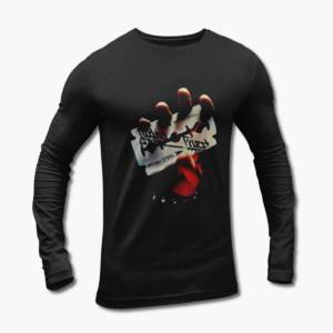 Judas Priest Long Sleeve T-Shirt, Judas Priest British Steel Black Longsleeve Tee Shirt