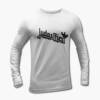 Judas Priest Long Sleeve T-Shirt, Judas Priest Logo White Longsleeve Tee Shirt