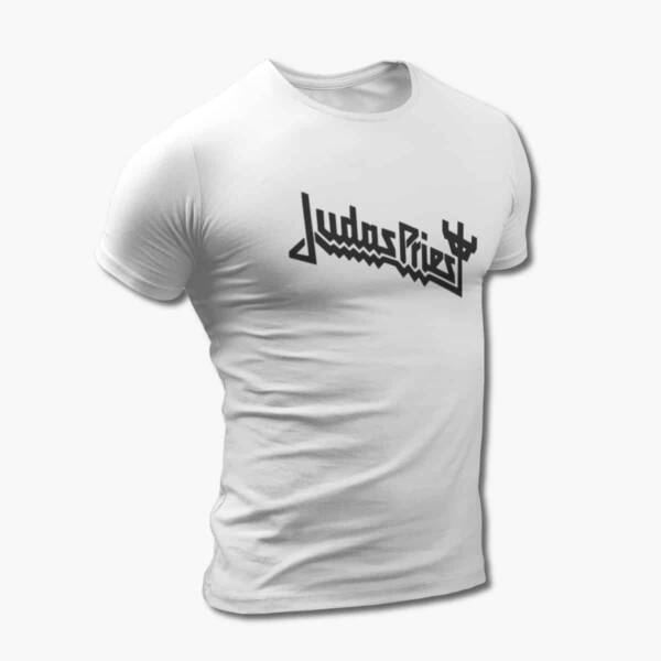 Judas Priest T-Shirt, Judas Priest Logo White Tee Shirt, Heavy Metal Merchandise