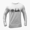 M-Bush Long Sleeve T-Shirt, M-Bush Logo White Longsleeve Tee Shirt, Heavy Metal, Netherlands, front