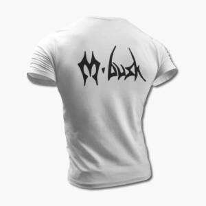 M-Bush T-Shirt, M-Bush Logo White Tee Shirt, Heavy Metal, Netherlands, back