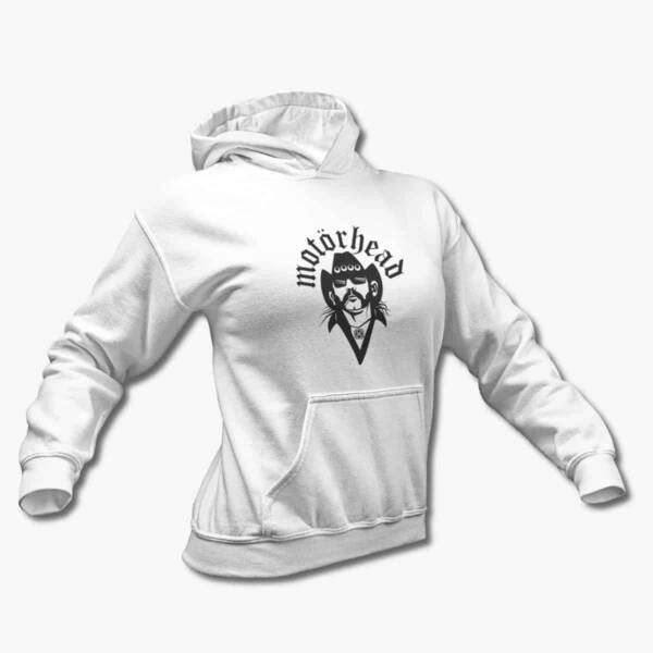 Motorhead Hoodie, Motörhead Lemmy White Hooded Sweatshirt