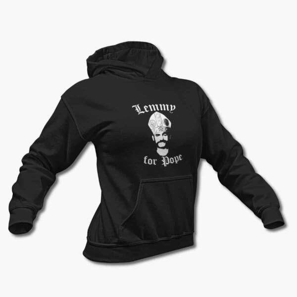 Motorhead Hoodie, Motörhead Lemmy for Pope Black Hooded Sweatshirt