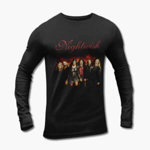 Nightwish Long Sleeve T-Shirt, Nightwish Members Black Longsleeve Tee Shirt