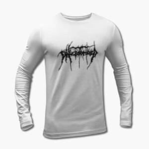 Phlebotomized Long Sleeve T-Shirt, Phlebotomized Logo White Longsleeve Tee Shirt, Avant-garde Metal, Death Metal, Doom Metal, Netherlands, front