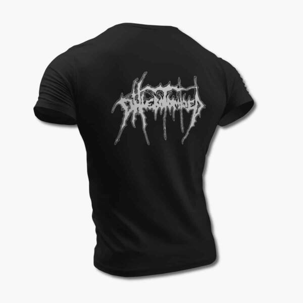 Phlebotomized T-Shirt, Phlebotomized Logo Black Tee Shirt, Avant-garde Metal, Death Metal, Doom Metal, Netherlands, back