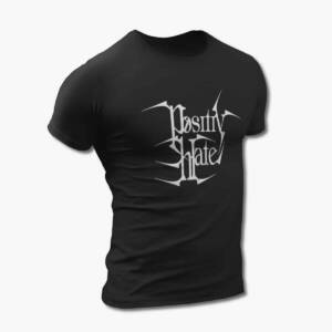 Positiv Hate T-Shirt, Positiv Hate Logo Black Tee Shirt, Heavy Metal, Black Metal, Death Metal, Symphonic Metal, France, front