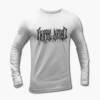 Primal Hatred Long Sleeve T-Shirt, Primal Hatred Logo White Longsleeve Tee Shirt, Black Metal, Death Metal, Finland, front