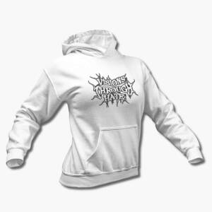 Visions Through Hate Hoodie, Visions Through Hate Logo White Hooded Pullover