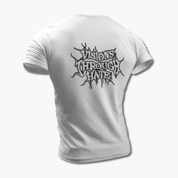 Visions Through Hate T-Shirt, Visions Through Hate Logo White Tee Shirt