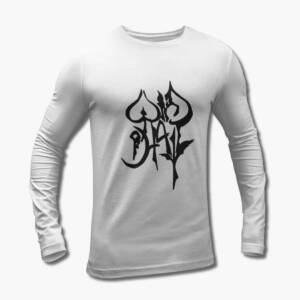 Wind of Hate Long Sleeve T-Shirt, Wind of Hate Logo White Longsleeve Tee Shirt
