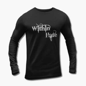 Within Hate Long Sleeve T-Shirt, Within Hate Logo Black Longsleeve Tee Shirt