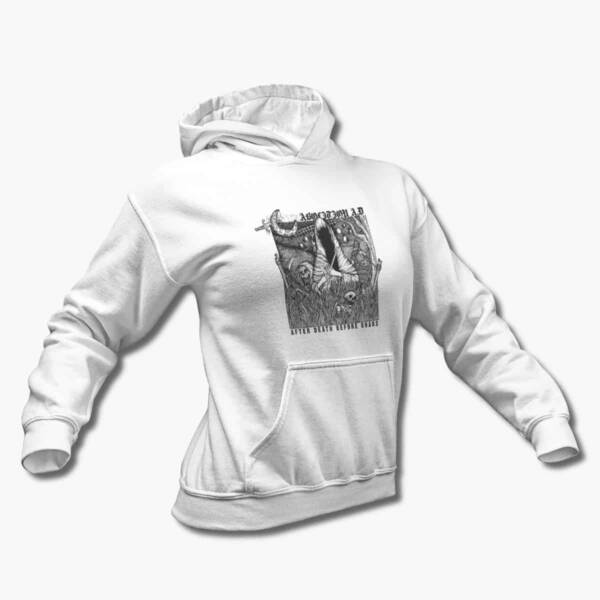 Abolition AD Hoodie, Abolition A.D. After Death Before Chaos White Hooded Pullover
