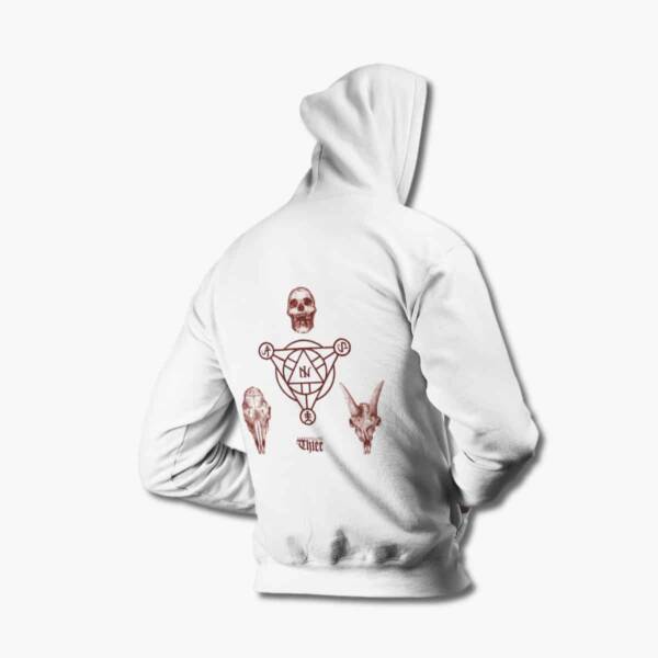 Amestigon Hoodie, Amestigon Thier White Hooded Pullover