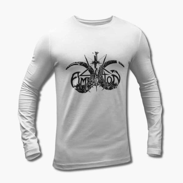 Amestigon Long Sleeve T-Shirt, Amestigon Logo White Longsleeve Tee Shirt
