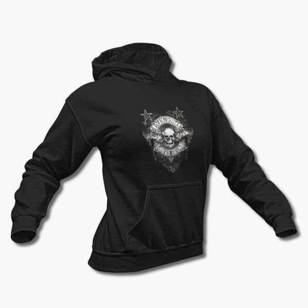 Avenged Sevenfold Hoodie, Avenged Sevenfold Skull Artwork Black Hooded Pullover