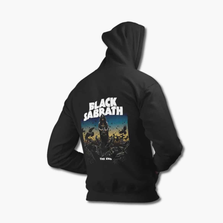 Black Sabbath Hoodie, Black Sabbath The End World Tour Black Hooded Pullover, Heavy Metal 