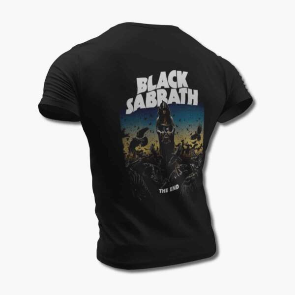 Black Sabbath Band T-Shirt, Black Sabbath The End World Tour Artwork Black Tee Shirt