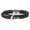 Genuine Knitted Leather, Anchor Bracelet