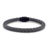 Gray Leather Bracelet