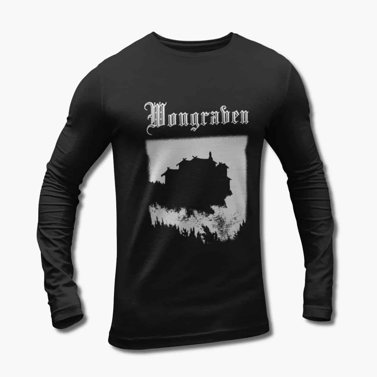 Wongraven Long Sleeve T-Shirt, Wongraven Fjelltronen Black Longsleeve Tee Shirt