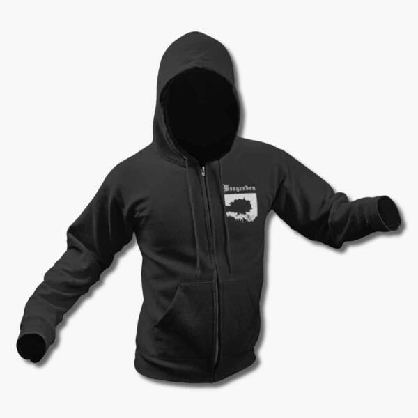 Wongraven Zip Up Hoodie, Wongraven Fjelltronen Black Zipper Hooded Pullover