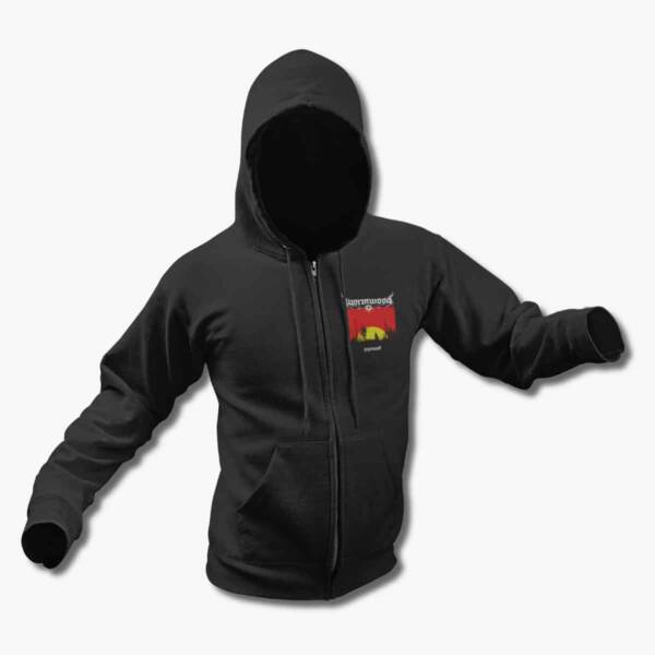 Wormwood Zip Up Hoodie, Wormwood Nattarvet Black Zipper Hooded Pullover
