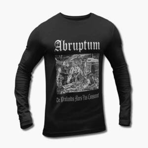 Abruptum Band Long Sleeve T-Shirt, Abruptum De Profundis Mors Vas Cousumet Black Longsleeve Tee Shirt