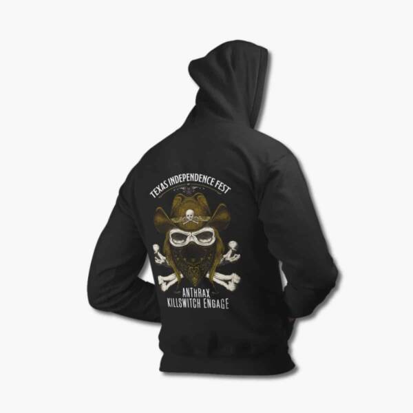 Anthrax Killswitch Engage Hoodie, Anthrax Killswitch Engage Texas Independence Fest Black Hooded Sweatshirt