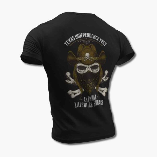 Anthrax Killswitch Engage T-Shirt, Anthrax Killswitch Engage Texas Independence Fest Black Tee Shirt