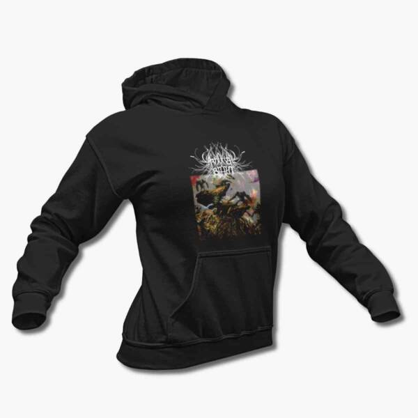 Artificial Brain Band Hoodie, Artificial Brain Labyrinth Constellation Black Hooded Sweatshirt