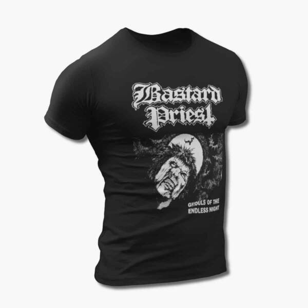 Bastard Priest Band T-Shirt, Bastard Priest Ghouls Of The Endless Night Black Tee Shirt